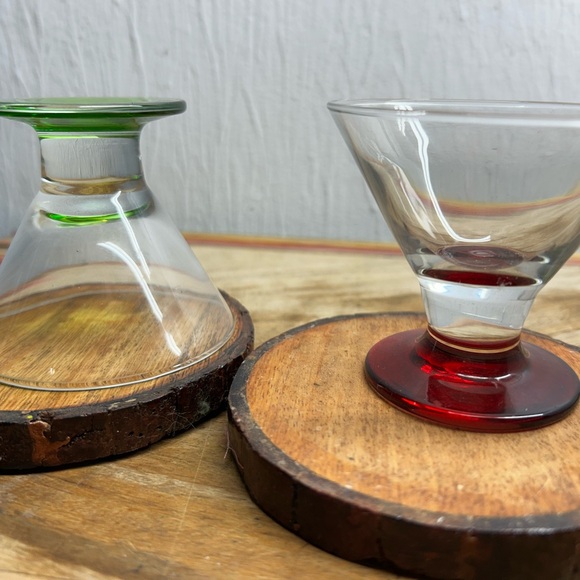 Vintage Libbey set of 5 Red and Green Base Cocktail Glasses Double
Shot Cordial - Picture 5 of 8